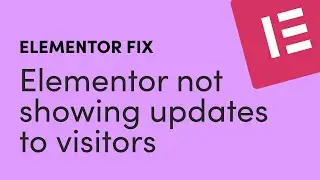 How to fix: Elementor not showing updates to visitors