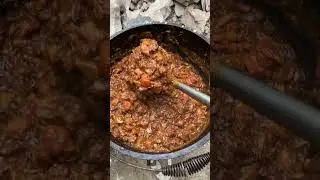 Russian Beef Stew in a Cast Iron Cauldron (SubGenius X-Day)