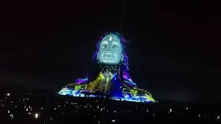 Adiyogi shiva 3d light show uncut video | Isha Yoga