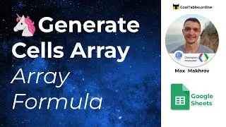 How to generate array by row indexes in Google Sheets. ArrayFormula