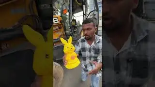 Jcb driver rocks automatic run and damaged rabit 