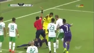 Grave agresión de un arquero en la Liga de Emiratos Árabes