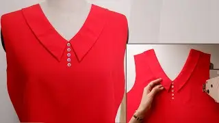 Learning To Sew Beautiful Women's Collar | Sewing Tips And Tricks | Thuy Sewing