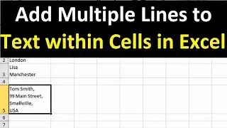 Add Multiple Lines to Text within Cells in Excel - How to Fit Long Text in Excel