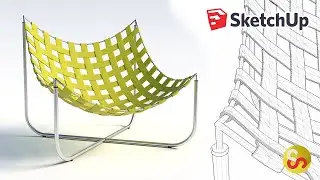 Modeling a Leisure Chair with Flowify - Sketchup tutorial timelapse