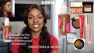 GRWM | Swatches | Side by Side Comparison of 2 Shades of The Porefessional Foundation