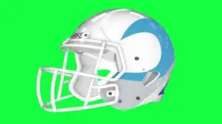 New Orleans Breakers Helmet Green Screen Loop Chroma Animation