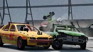 BeamNG Drive  Wreckfest Style Madman Stadium Derby Arena 24 Vehicles