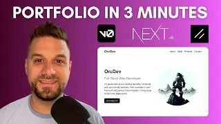 Next.js Portfolio in 3 minutes (v0, Shadcn CLI)