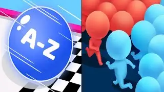 AZ Run - 2048 ABC Runner | Count Masters: Crowd Evolution - All Levels Gameplay (Android, iOS) | MCE