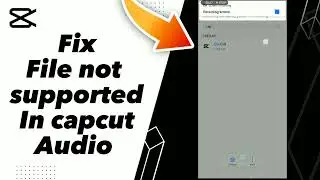 How to Fix File not  supported In capcut Audio on capcut