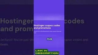 Hostinger Coupon Code 2024 - SAVE BIG on Web Hosting Plans #webhosting   #hostingercouponcode