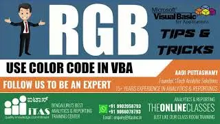 VBA TIPS AND TRICKS | ENGLISH | USE COLOR CODE IN VBA