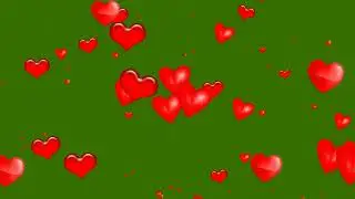 Hearts Green Screen Animation