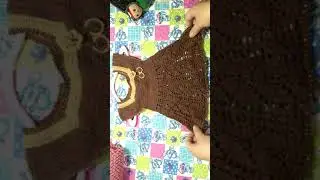 Платье крючком для девочки коричневое [От безделья Рукоделие]