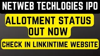 Netweb technologies ipo allotment status I Netweb ipo gmp today I netweb technologies ipo allotment