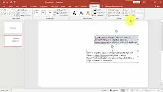 How to align text boxes in PowerPoint