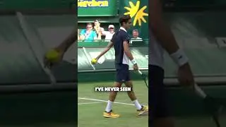 Tennis Player asks Opponent to Challenge for him #shorts