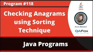 Java program to check whether the String is Anagram of another String by using sorting technique