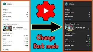 How To On Dark Mode In YouTube Studio||How To Enable Dark Mode In Yt Studio||
