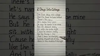 aimee carty 2 days into college lyrics
