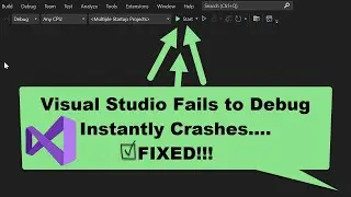 Visual Studio 2022 Can't Debug Crashes Immediately without errors output log message how to fix help