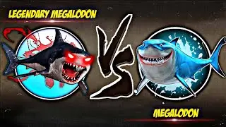 Shadow Fight 2 Legendary Megalodon Vs Megalodon - Shark Fight