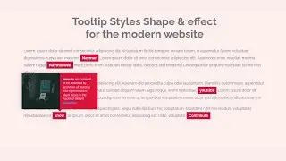Make tooltips with animation effect for your website || html css & js || Animated Tooltips