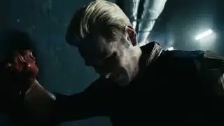 Homelander freaking out in a hallway