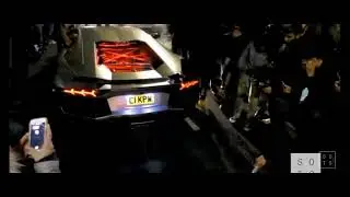 Nissan GTR  vs  Lamborghini. Aventador. exhaust note 