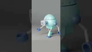 Hunch Back Robot Animation in Blender