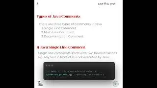 #15 Core JAVA -Java Comments - Single line comments , Multiline comments, Documentation comments