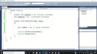 C# Instance, static and local variable