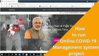 How to Run Online COVID-19 Management System project