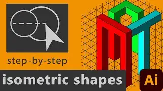 How to Draw Isometric Shapes - illustrator tutorial