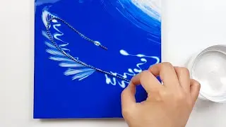 (239) Chain pull technique _ Dove of peace _ Acrylic Pouring _ Fluid acrylic _ Designer Gemma77