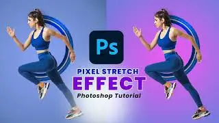 How to Make This Pixel Stretch Effect in Photoshop #photoshoptutorial #effects #graphicdesign