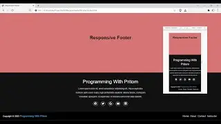 Create a Responsive Footer using HTML and CSS #css #html #webdesign