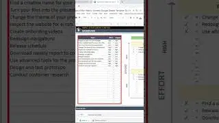 Impact Effort Matrix Google Sheets Template in 60 Seconds | Value Complexity Matrix 