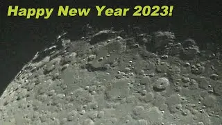NEW YEAR'S MOON. My Extreme Craters shot of the moon, first day of 2023. Sony A6400+Tasco Telescope