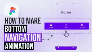 Animated Bottom Navigation Bar | Figma Animation