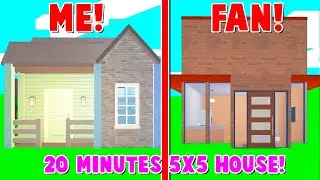 I CHALLENGED MY FAN TO A BUILD OFF ON BLOXBURG! 5x5 House In 20 Minutes! (Roblox)
