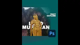 Text outline effect in photoshop! 😲😍