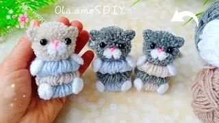 It's so Cute ☀️ Superb Kitty Craft Idea with Yarn - You will Love It !! DIY Amazing Kittydolls