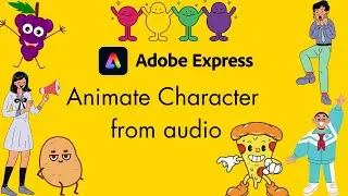 Animate character from audio using Adobe Express | Character Animation | Video Animation in 2 mins