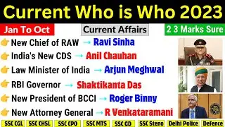 Appointments 2023 Current Affairs | Current Who is Who 2023 | Latest New Appointments 2023