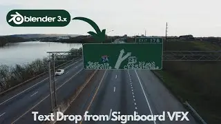 Text Drop from Signboard VFX Blender Tutorial | 