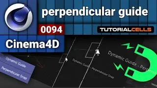 0094. perpendicular guide  ( snap setting ) in cinema 4d