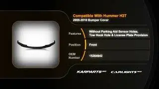 For Hummer H3T Bumper Cover 2009 2010 Front Textured