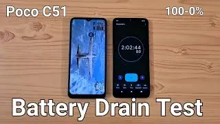 POCO C51 Battery Drain Test  (100-0%)